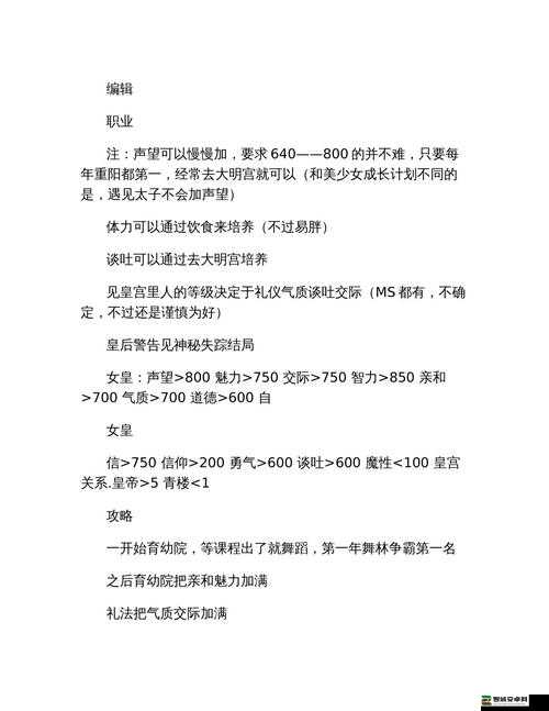 皇后成长计划全攻略之详细步骤与技巧分享